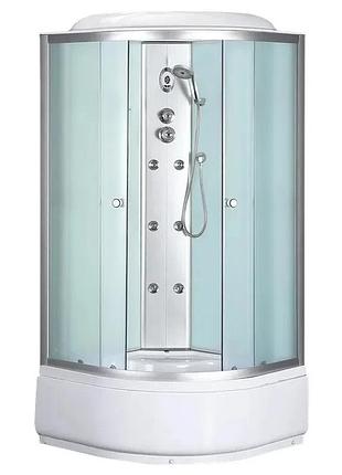 Душовий бокс mixxus sbh01-90x90x215 з гідромасажем abs пластик 90х90 см сатин (617040)