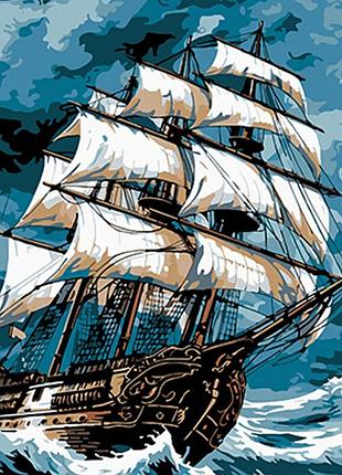 Картина по номерам морской шторм 40х40 см акриловое полотно горизонтальная (575542)