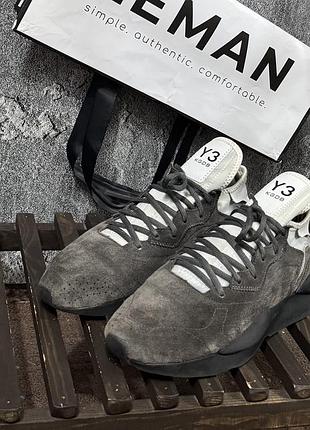 Кросівки чоловічі кеди adidas & yohji yamamoto y-3 leather сірий 43