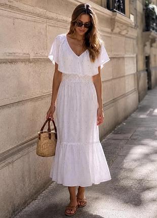 Сукня максі з рюшами zara