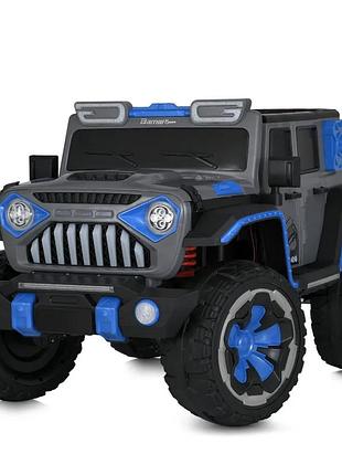 Дитячий електромобіль bambi racer екокожа джип 138х82х77 см чорний (558996)