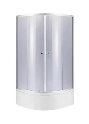 Душевая кабина полукруглая latwa sc80x80 4 мм тонированное стекло 80x80 см сатин (600116)