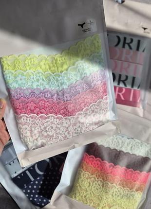 Набор кружевных стринг от бренда victoria’s secret 🇺🇸 оригинал