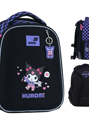 Рюкзак школьный каркасный kite education kuromi hk26-555s-3