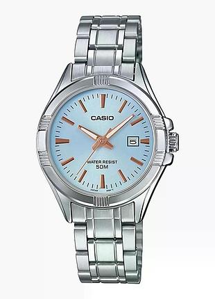 Casio ltp-1308d-2a — жіночий кварцовий годинник, сталевий браслет, wr 50 м