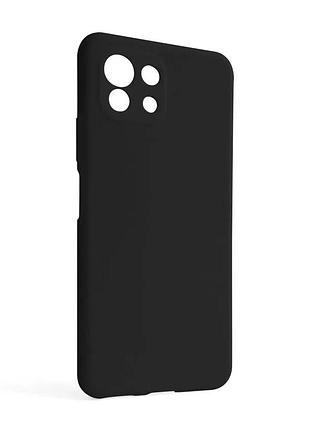 Силиконовый чехол для xiaomi mi 11 lite 4g черный. (665420)