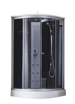 Душовий бокс lidz tani sbm90x90 тоноване скло акриловий 90x90 см чорний (600379)