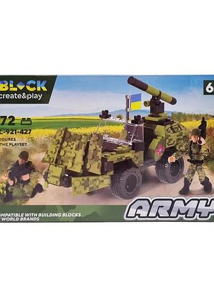 Конструктор дитячий армія iblock пластик 4 види 15 см зелений (555166)