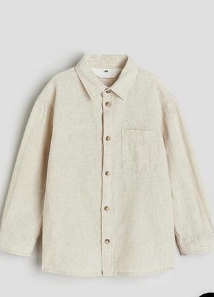 Рубашка льняная h&amp;m