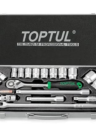 Набір головок з тріскачкою 1/2" toptul gcad1802 18од метал 10-32 мм (618722)