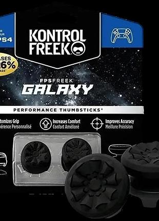 Накладки на стіки kontrolfreek fps freek galaxy для ps5 dualsense та ps4 dualshock 4, high-rise + mid-rise - black