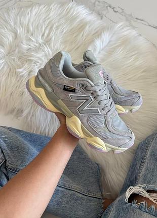 Кроссовки new balance 9060 grey pink cordura  💧 влагозащита  💧  арт 4096