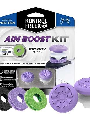 Накладки на стіки kontrolfreek aim boost kit galaxy purple + precision rings для sony dualsense ps5 / dualshock ps4