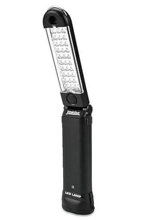 Фонарь светодиодный toptul jjat0105 аккумуляторный 205 г 30 led нейлон 5v usb (620210)