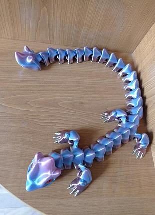 Антистресс flexi игрушка ящерица дракон 3d