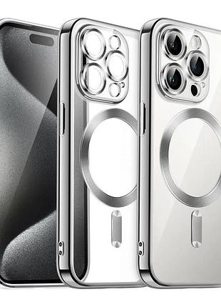 Чохол magsafe для iphone 13 pro пластик силікон срібний (666396)