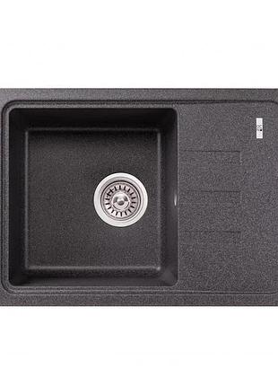 Кухонна мийка lidz 620x435 мм графітова штучний камінь (599401)