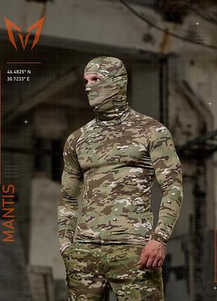 Тактический лонгслив с балактивой mantis® phantom ls combat shirt - multicam
