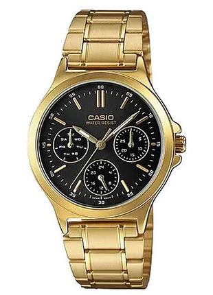 Casio ltp-v300g-1a — жіночий кварцовий годинник, сталевий браслет, wr 50 м