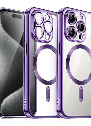 Чохол magsafe для iphone 13 pro max пластик силікон фіолетовий (666381)