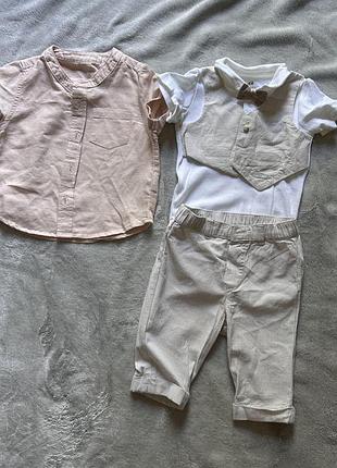 Літній костюм для немовлят (хлопчик) h&m 2-4 місяці