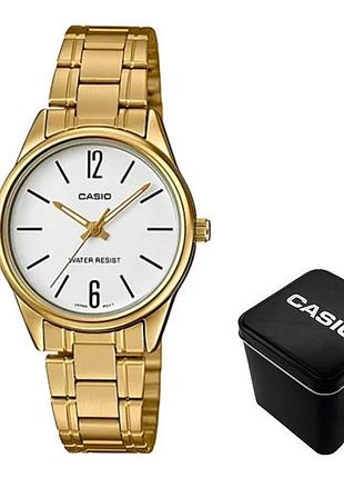 Casio ltp-v005g-7b — жіночий кварцовий годинник, сталевий браслет, wr 30 м