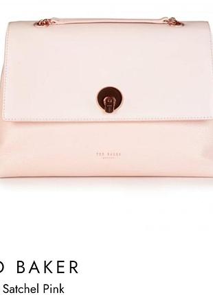 Шкіряна сумка ніжно рожевий колір ted baker