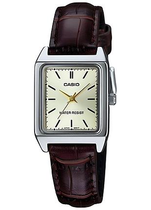 Casio ltp-v007l-9e — жіночий кварцовий годинник, шкіряний ремінець, wr 30 м