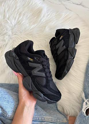 Кроссовки new balance 9060 total black cordura  💧 влагозащита  💧  арт 4099