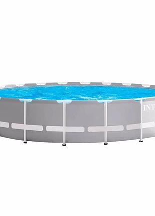 Каркасный бассейн intex пвх 610х132 см серый (672281)