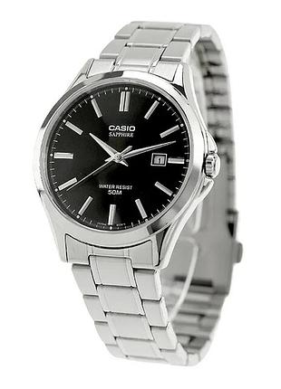Casio mts-115d-1a — чоловічий кварцовий годинник, сталевий браслет, wr 50 м