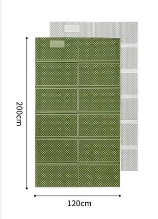 Коврик туристический складной ixpe 200х120 см оливковый (677854)