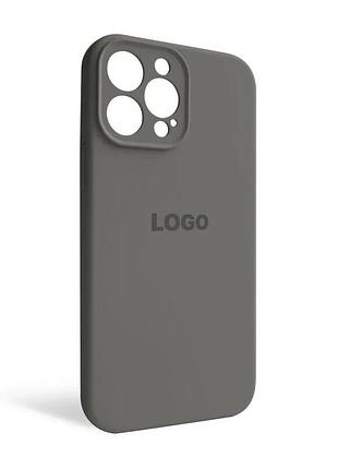 Чохол силіконовий для iphone 13 pro max сірий закрита камера (664284)