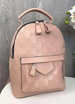 Женская минисумка экокожа 25х20х9 см розовый (514907)