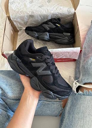 Кроссовки new balance 9060 total black cordura 💧 влагозащита 💧 арт 4099