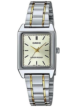 Casio ltp-v007sg-9e — жіночий кварцовий годинник, сталевий браслет, wr 30 м