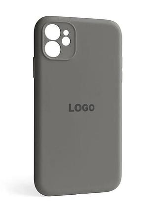Силиконовый чехол для apple iphone 11 с закрытой камерой серый (663741)