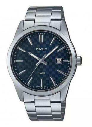 Casio mtp-vd03d-2a — чоловічий кварцовий годинник, сталевий браслет, wr 50 м