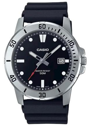 Casio mtp-vd01-1e — чоловічий кварцовий годинник, полімерний ремінець, wr 50 м