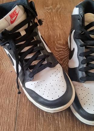 Nike dunk high black/white • стелька 25 см
