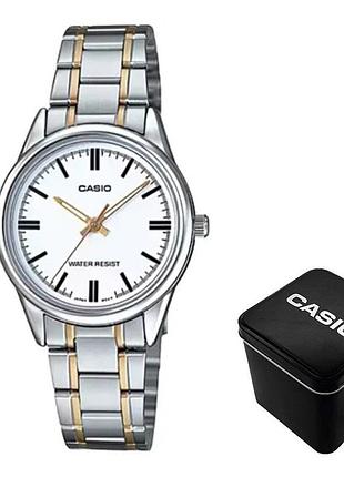 Casio ltp-v005sg-7a — жіночий кварцовий годинник, сталевий браслет, wr 30 м