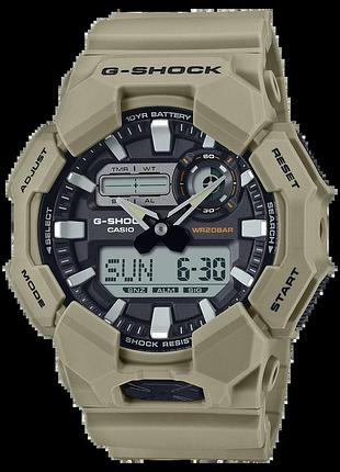 Casio g-shock ga-010-5a — чоловічий комбінований годинник, полімерний ремінець, wr 200 м