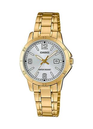 Casio ltp-v004g-7b2 — жіночий кварцовий годинник, сталевий браслет, wr 30 м