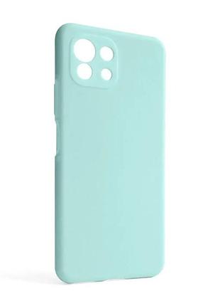 Силиконовый чехол для xiaomi mi 11 lite 4g бирюзовый. (665423)