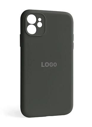 Силиконовый чехол для apple iphone 11 серый закрытый низ (663477)