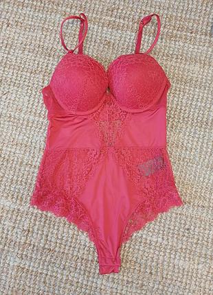 H&amp;m-42р.-пуш ап-боди-красное