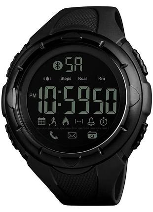 Годинники skmei полімірний каучук 57 г чорні водонепроникні 50 м з bluetooth (673885)