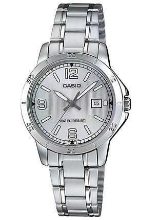 Casio ltp-v004d-7b2 — жіночий кварцовий годинник, сталевий браслет, wr 30 м