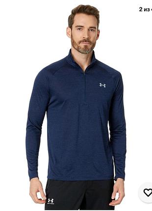 Оригинальный спортивный лонгслив under armour coldgear / мужская кофта на молнии s-m