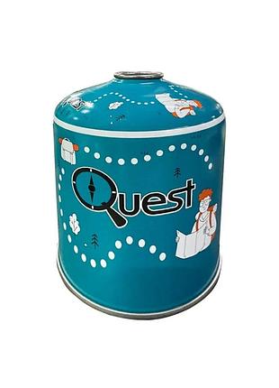 Газовый баллон quest бутановый 450гр резьбовой металлический (677378)